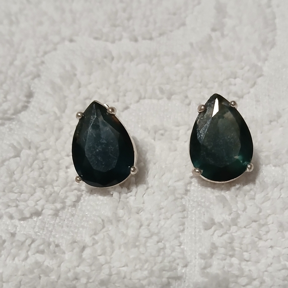 Sapphire Pear drop Earrings - Picture 1 of 2